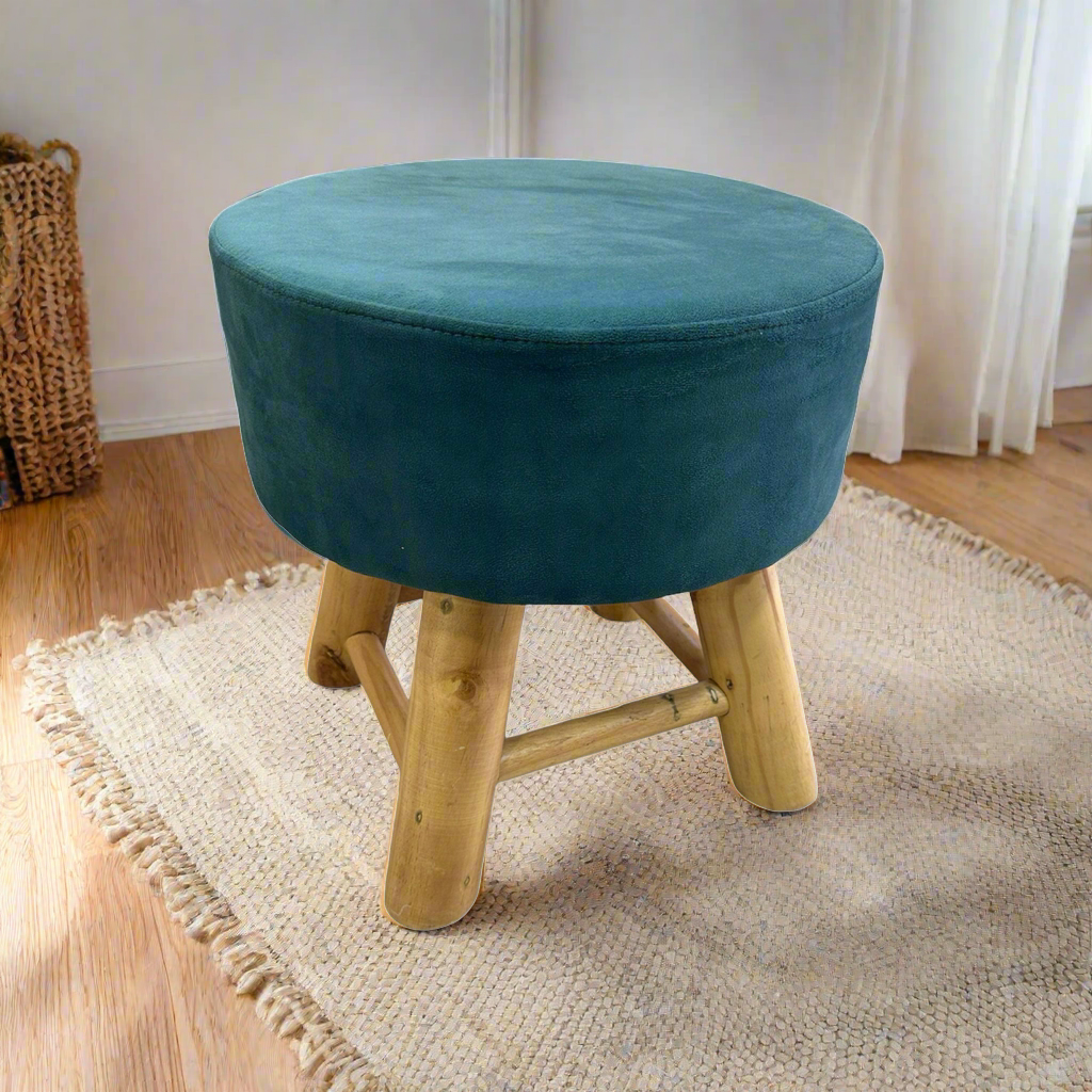 OAKIE Ottoman Pouffe Rama Green - Premium Ottoman from ARMORI - Just Rs. 4200! Shop now at ARMORI