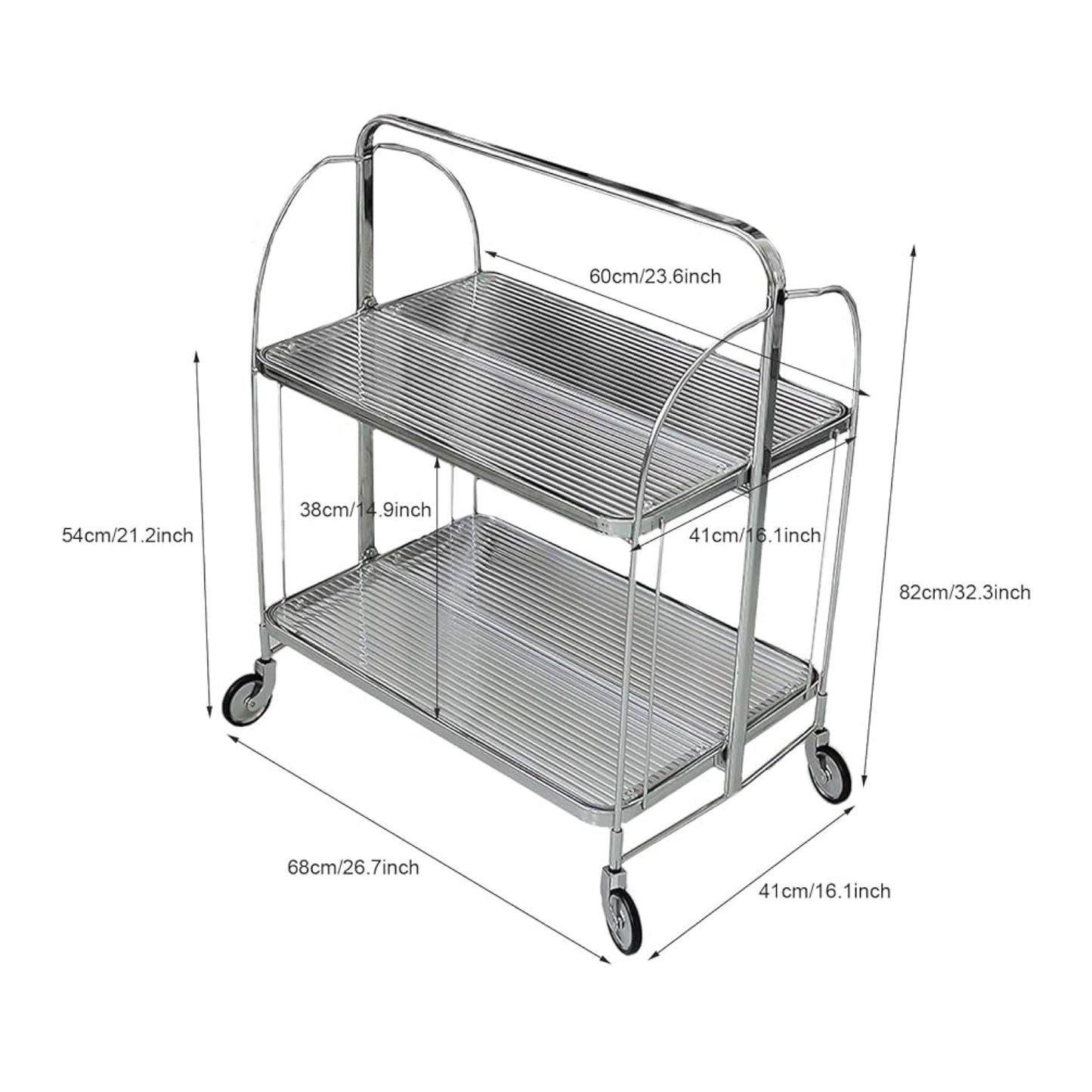 Miami Foldable Service Trolley Gold - Premium Service trolley from ARMORI - Just Rs. 14500! Shop now at ARMORI