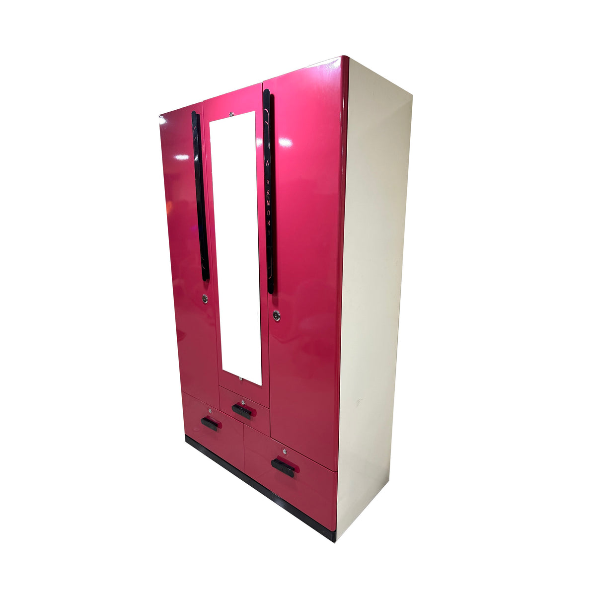 Crystal Metal Wardrobe 3 Door NIRO - Premium Wardrobe from ARMORI - Just Rs. 45000! Shop now at ARMORI