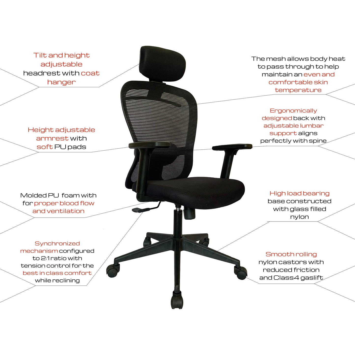 ALPHA Chair - Premium Ergonomic chair from ARMORI - Just Rs. 7999! Shop now at ARMORI