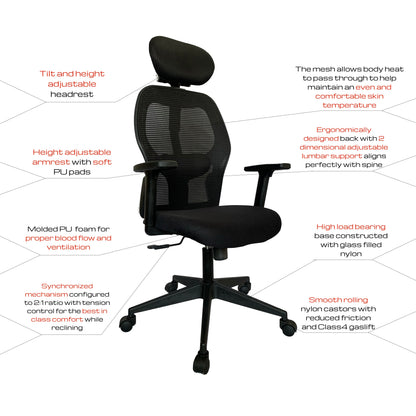 MARVEL Chair - Premium Ergonomic chair from ARMORI - Just Rs. 7999! Shop now at ARMORI